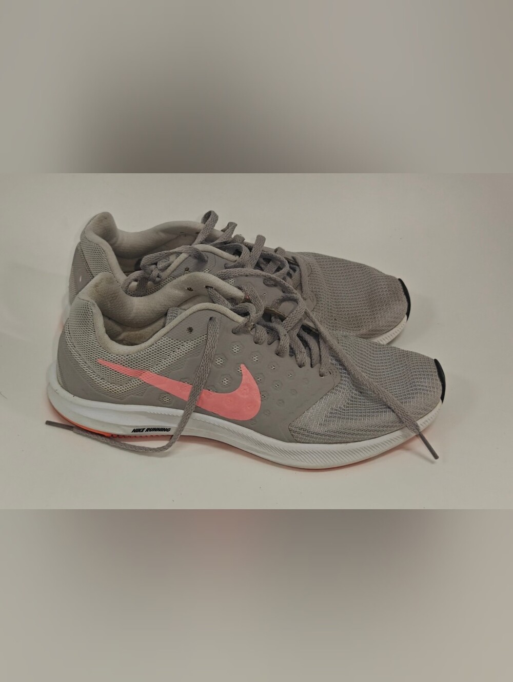 Nike Downshifter 7 Womens Running Shoes Vast Grey Sunset Pulse Size 7.5